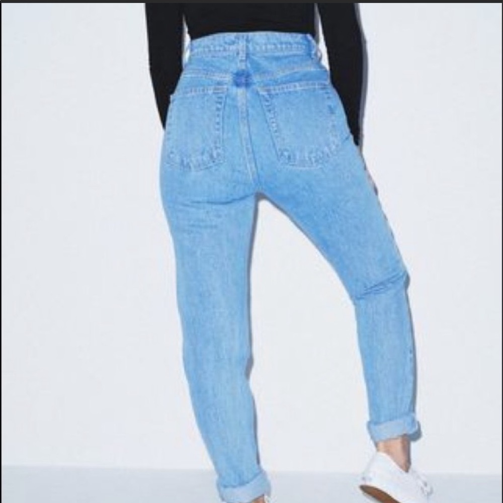 American apparel high waist jeans mom